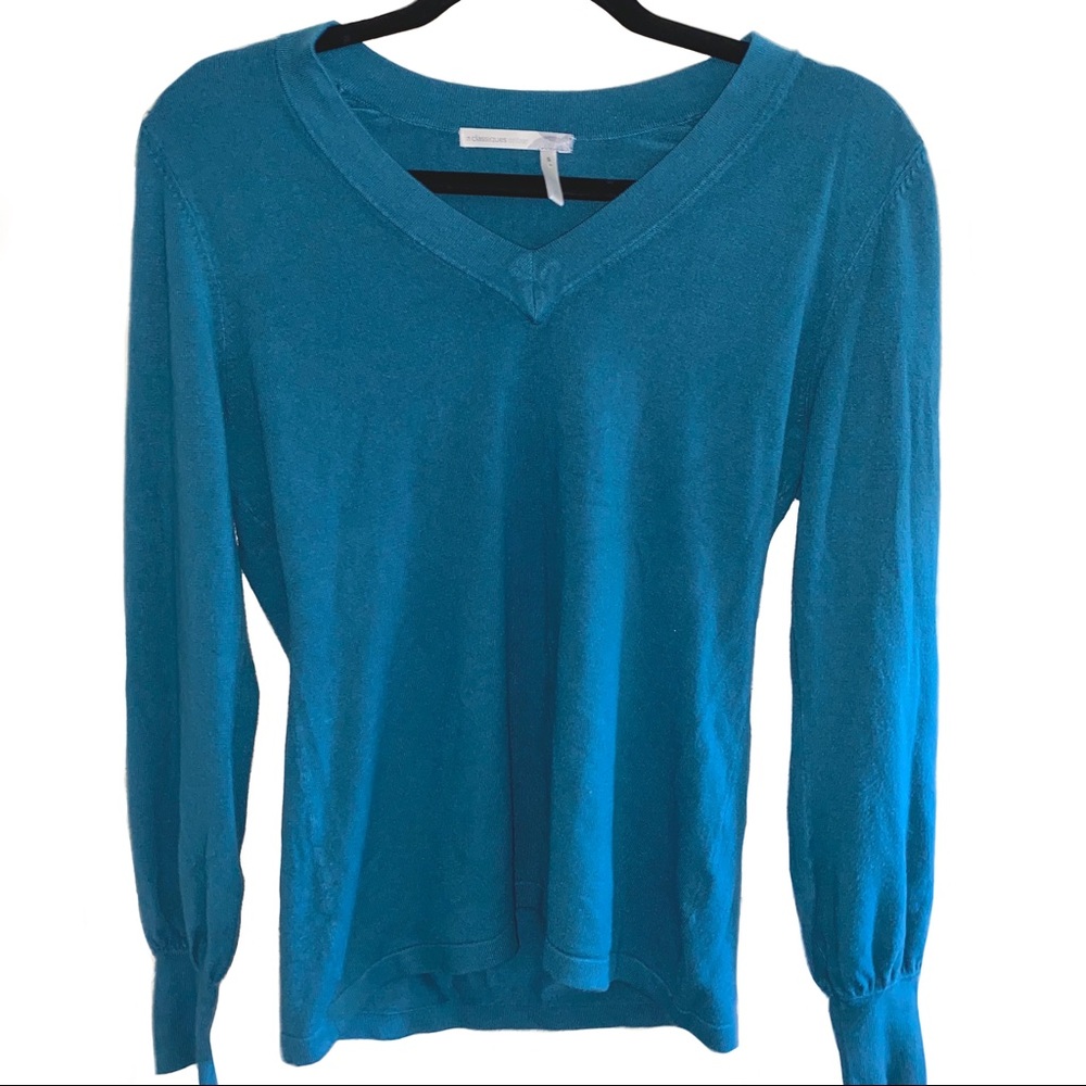 Classiques Entier- Teal V-Neck Sweater